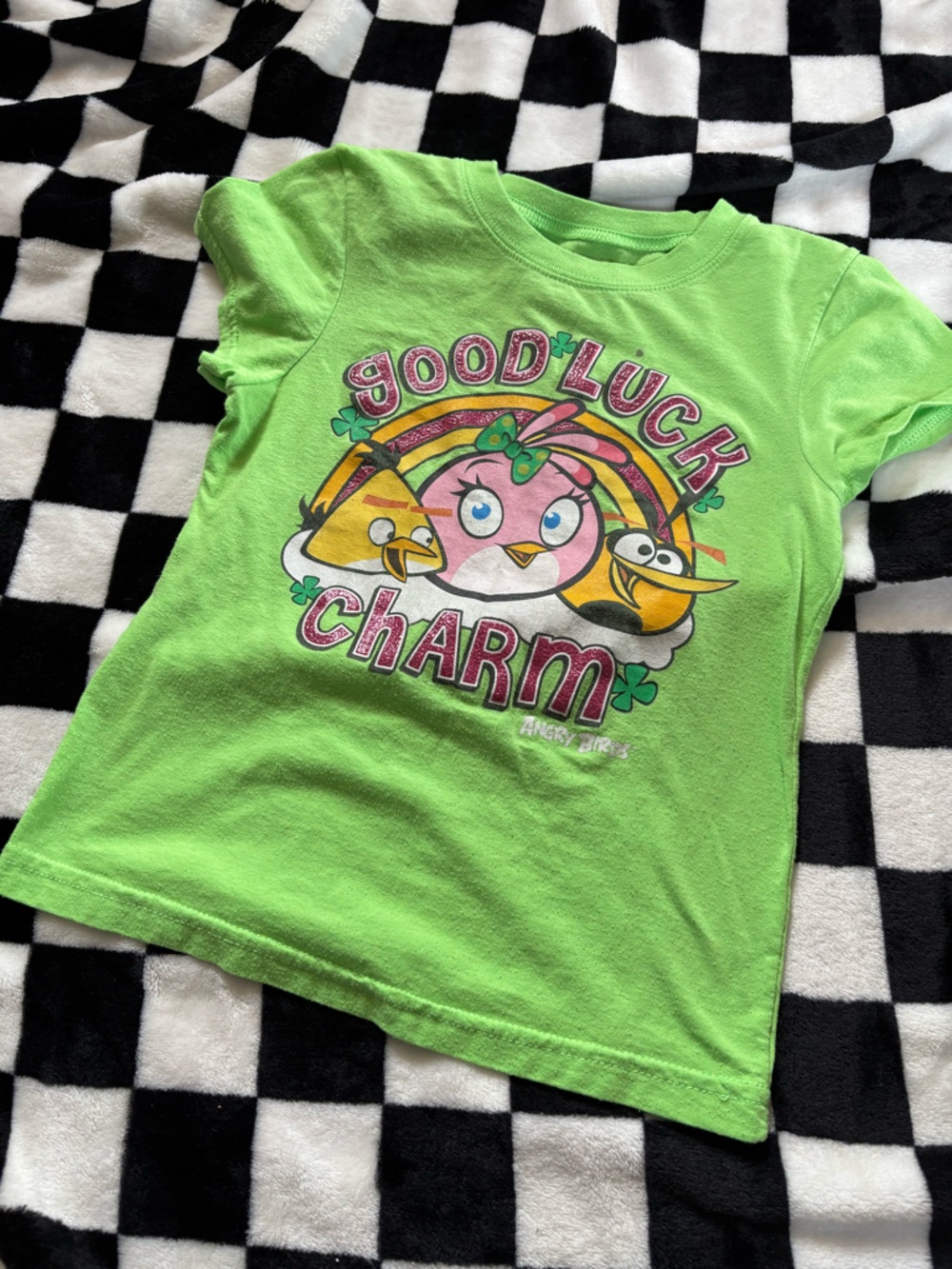 Free on bundle Girls 7/8 angry bird tshirt (small dot stain)